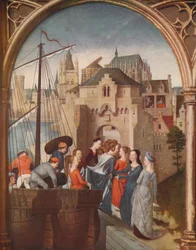 Przybycie św. Urszuli do Kolonii, 1489, c1915
