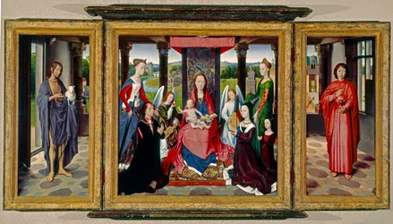 Dziewica z Dzieciątkiem ze świętymi i darczyńcami, ok. 1478 (olej na dębie)