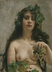 Szampańska Dziewczyna (olej na płótnie)