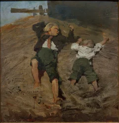 Chłopcy w słomie