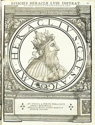 Herakliusz, ilustracja z „Cesarzy rzymskich całego Wschodu i Zachodu”