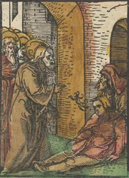 Chrystus uzdrawiający opętanych, z Das Plenarium, 1517.