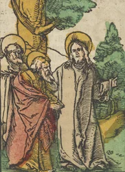 Chrystus rozmawia z uczniami, 5, z Das Plenarium, 1517.