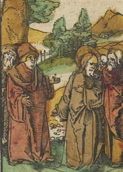 Chrystus ostrzegający uczniów fałszywych proroków z Das Plenarium, 1517.
