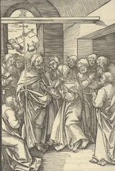 Niedowierzanie Tomasza ze Zwierciadła Męki Pana naszego Jezusa Chrystusa, 1507.