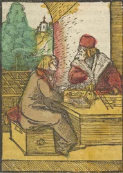 Przypowieść o bogaczu i gospodyni, 2, z Das Plenarium, 1517.
