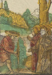 Przypowieść o robotnikach w winnicy z Das Plenarium, 1517.