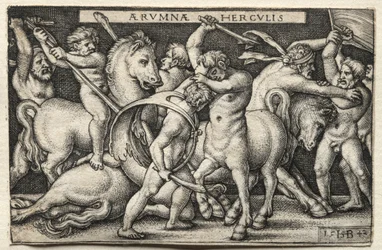 Prace Herkulesa: Herkules pokonujący centaury, 1542.