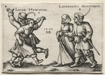 Wesele wiejskie: Jacob Hewmon Lawrencius Augstmon, 1546.