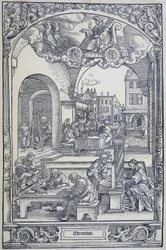 Planeta Merkury i artyści, uczeni i technicy, c1535 (grafika)