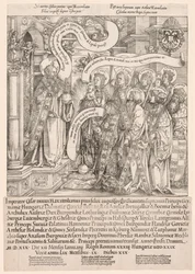 Maksymilian ofiarowany Wszechmogącemu przez swoich świętych patronów, 1519.