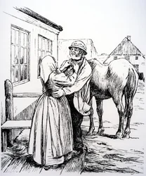 Ilustracja z „To, co robi stary człowiek, jest zawsze słuszne” Hansa Christiana Andersena