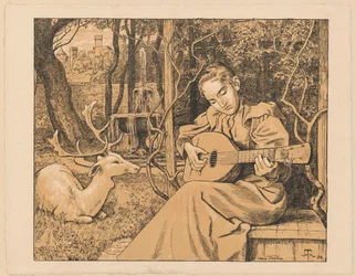 Lutnistka. Alegoria muzyki