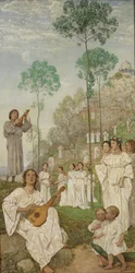 Tryptyk wielkanocny: Kraina Błogosławionych (Raj)