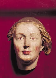 Głowa świętego, ok. 1520 (drewno malowane)