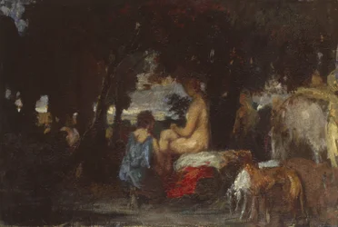 Łaźnia Diany, studium dla The Repose of Diana, 1863