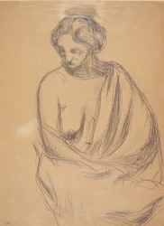 Siedząca modelka