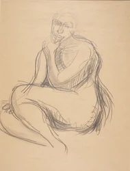 Siedząca modelka