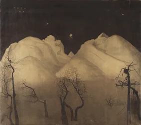 Zimowa noc w górach. studium, 1902-2