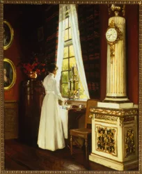 H.Slott-Möller, Poranna kawa / obraz, 1914