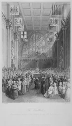 Instalacja Lord Mayor of London w Guildhall, City of London, 1838.