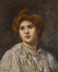 Portret śpiewaczki operowej Félii Litvinne 1860-1936.