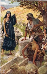 Rachel, ilustracja z książki „Kobiety Biblii”, wydanej przez The Religious Tract Society