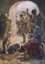 Wizyta mędrców, ilustracja z Harold Copping Pictures: The Crown Series, ok. 1920