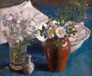 Martwa natura: Kwiaty na stole, ok. 1909 (olej na płótnie)