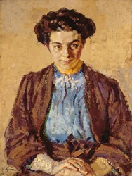 Niebieska Bluzka, Portret Elene Zompolides (1880-1958) (olej na płótnie)