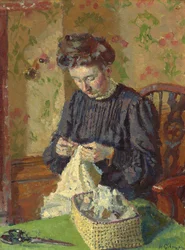 Szycie Kobieta, ok. 1908