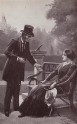 Ilustracja do Tajemnicy Edwina Drooda autorstwa Charlesa Dickensa (lito)