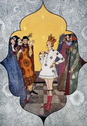Nowe szaty cesarza, baśń Hansa Christiana Andersena (1805-1875), ilustracja Harry