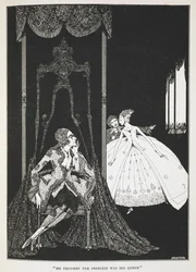 „Myślał, że księżniczka była jego królową”. Ilustracja do opowiadania „skóra osła”.