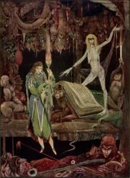 „Methinks, a Million Fools in Choir / są szalejący i nigdy się nie zmęczą”, ilustracja z Fausta Goethego, przekład John Anster