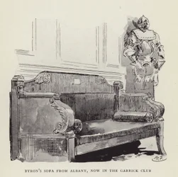 Sofa Byrons z Albany, teraz w Garrick Club