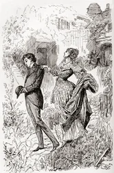 Estella i Pip w ogrodzie panny Havisham. "