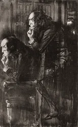 Ilustração para o romance de Charles Dickens, The Ghost
