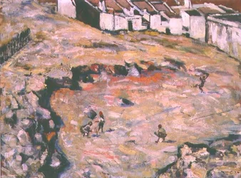 The Cricket Match (хатуу самбар дээрх тос)поли