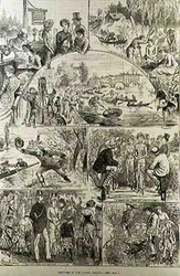 Szkice na regatach w Henley, z The Illustrated London News, 7 lutego 1881 r.