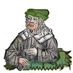 Portret Plotyna (Plotyna) (Plotyna) (205 - 270), grecki filozof. Ksylografia „Kroniki Norymbergi” Hartmanna Schedela