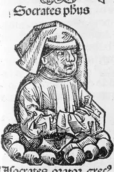 Portret Sokratesa (470 pne - 399 pne) z Liber Chronicarum autorstwa Hartmanna Schedla, Norymberga