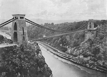 Most wiszący Clifton, c1896