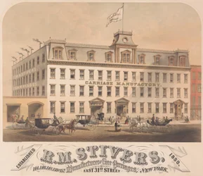 RM Stivers, Manufacturers of Fine Carriages, 146-152 East 31st Street, Nowy Jork, 1872-73.