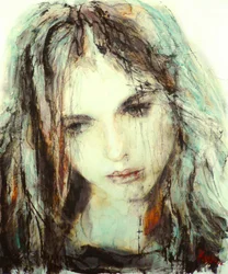 Portret melancholijnej kobiety