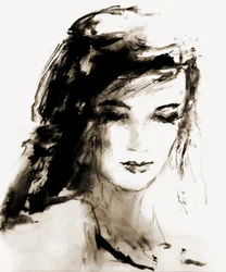 Portret melancholijnej kobiety
