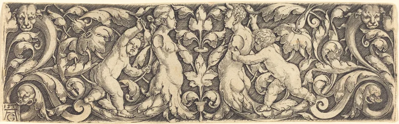 Krzyż Panel z winoroślą w środku i para Trytonów, 1537.