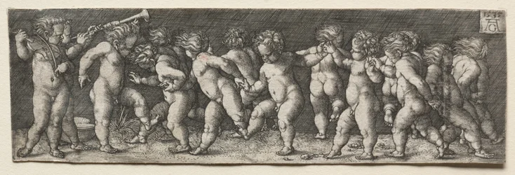 Piętnaście tańczących nagich dzieci, 1535.