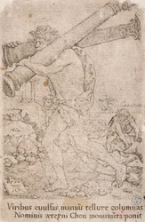 Herkules niosący kolumny Gadesa, z serii:  The Labours of Hercules (12)