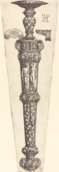 Duża pochwa sztyletu z nagą parą, 1536.